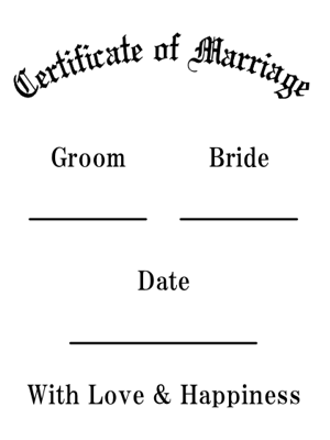 フォトフレーム結婚証明書