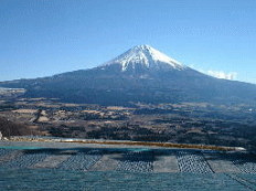 テイクオフから見る富士山